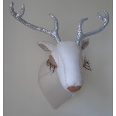 Deer Trophy with silver sequins antlers Deer Trophy with silver sequins antlers